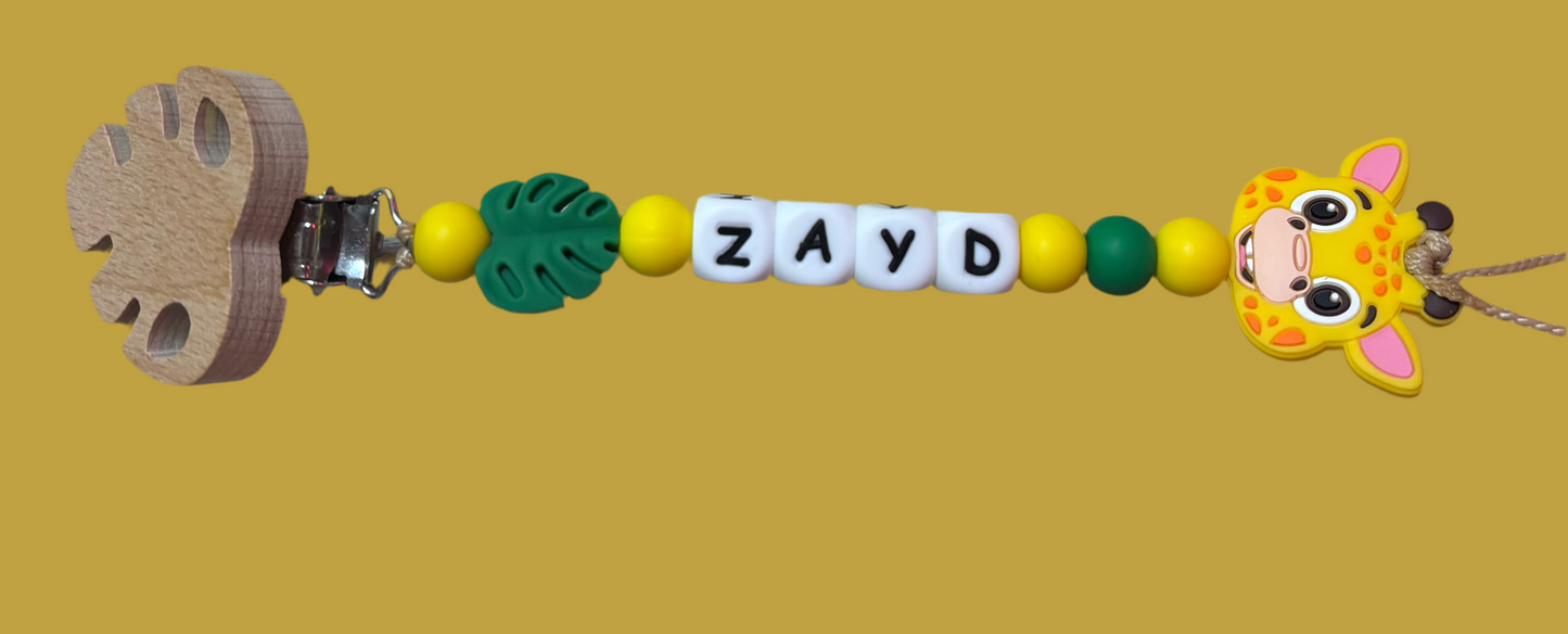 Attache tétine Girafe