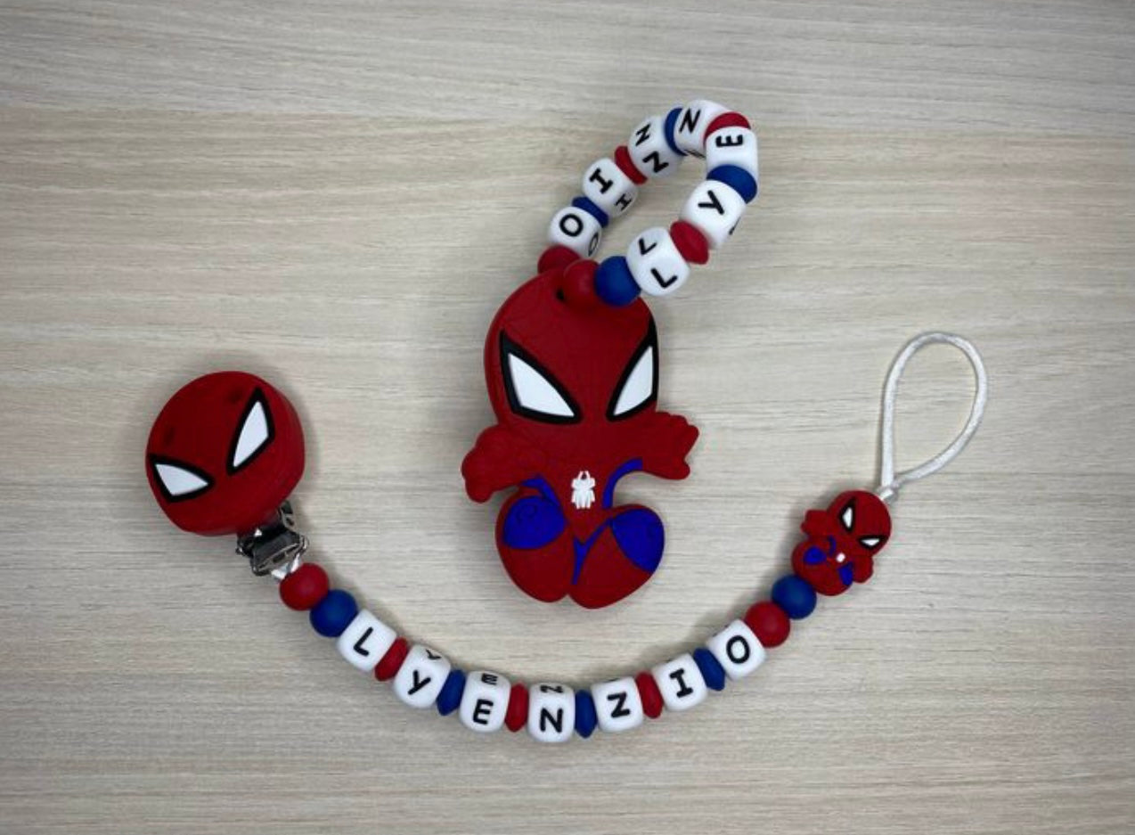 Attache tétine Spiderman