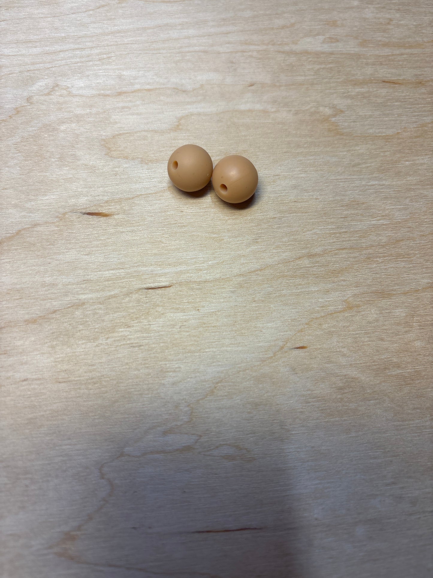 Perles rondes 12 mm caramel