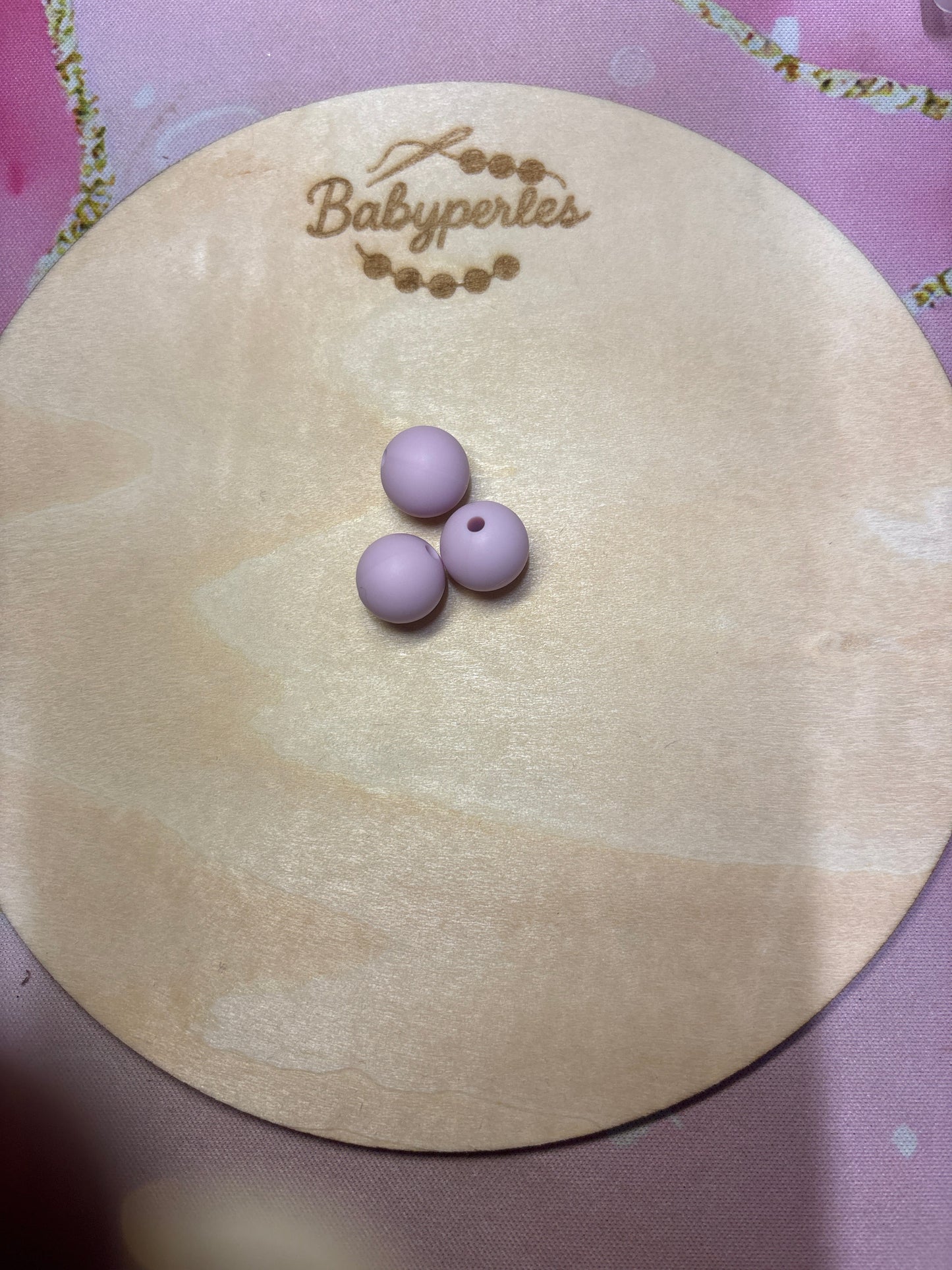 Perles ronde violet clair 12 mm