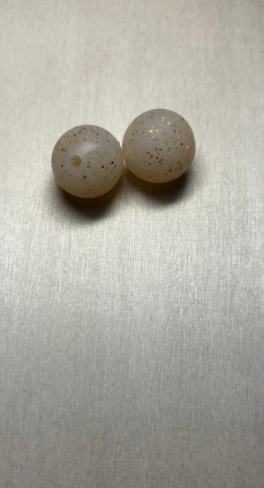 Perles rondes pailletées
