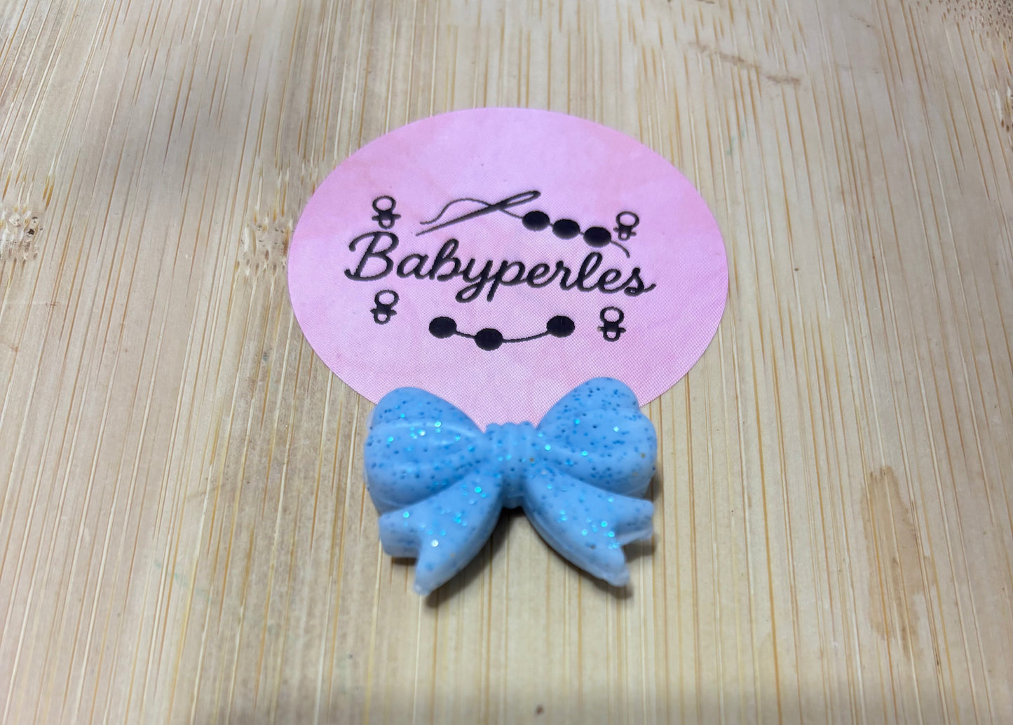Noeuds de papillon pailletée bleu