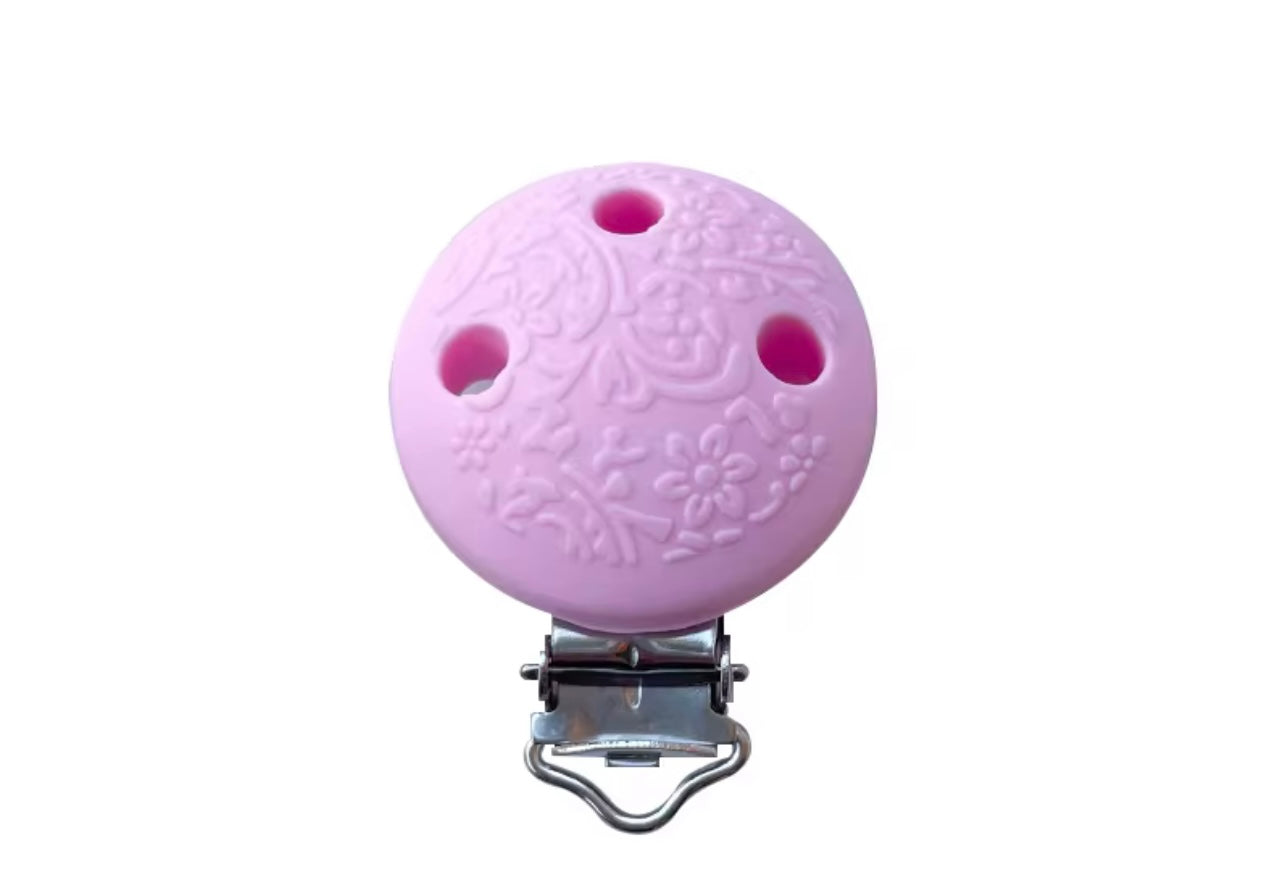 Clip embossé rose