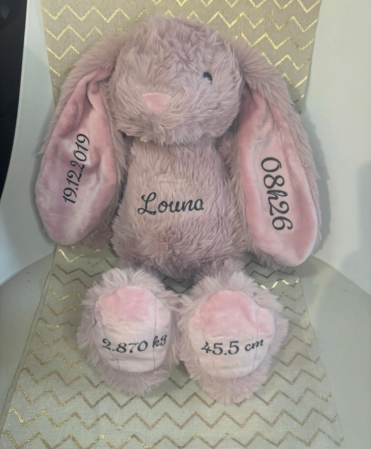 Lapin peluche à personnaliser