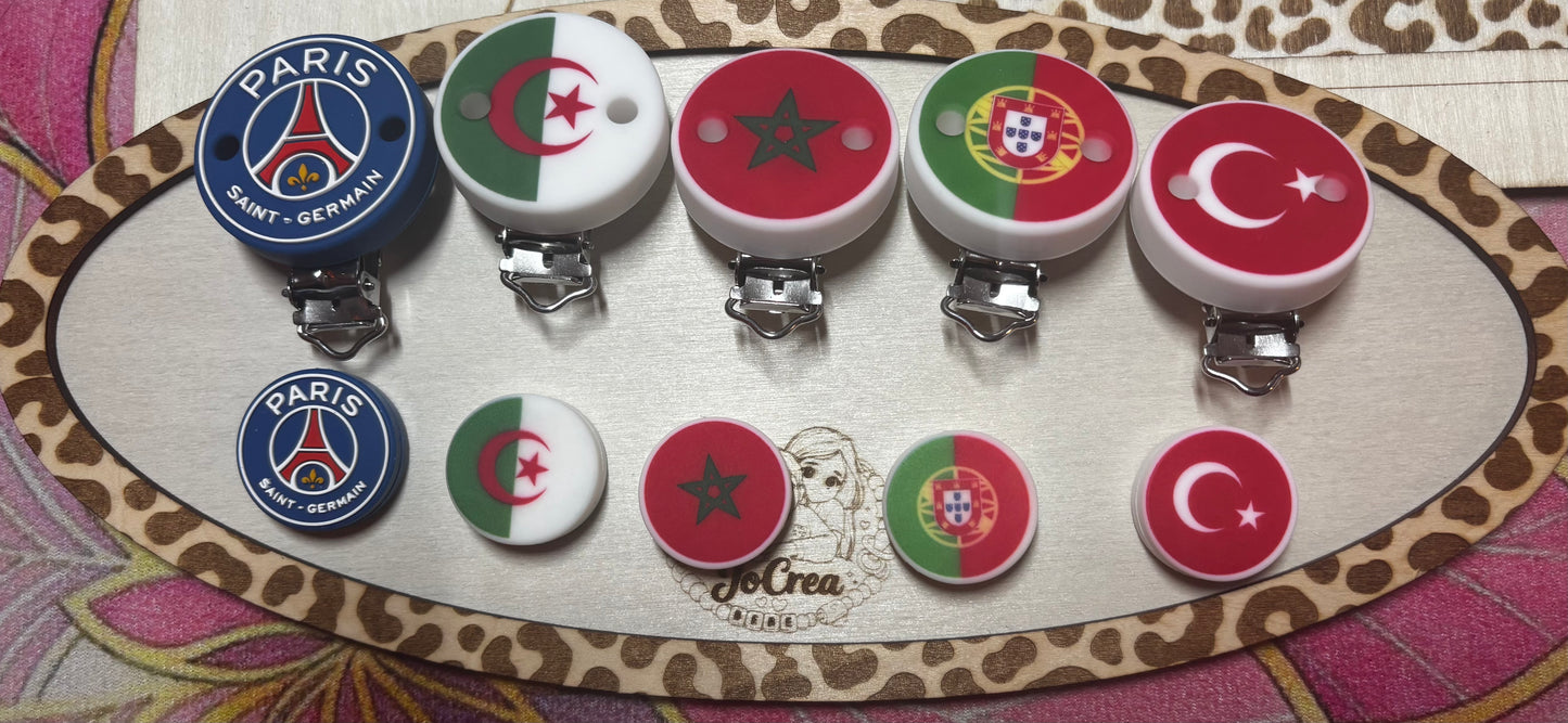 clips + perles foot et pays