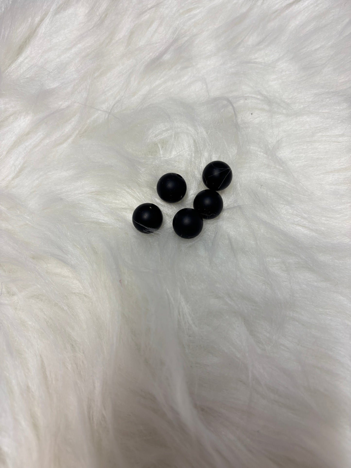 Perle ronde 12 mm noir