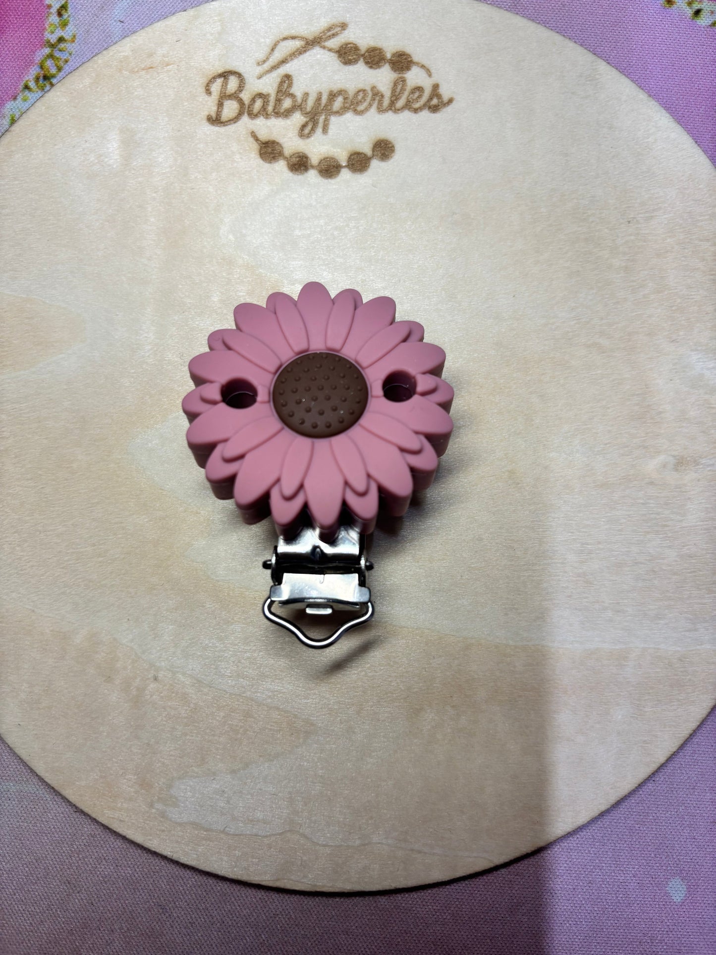 Clip fleur marguerite Blush