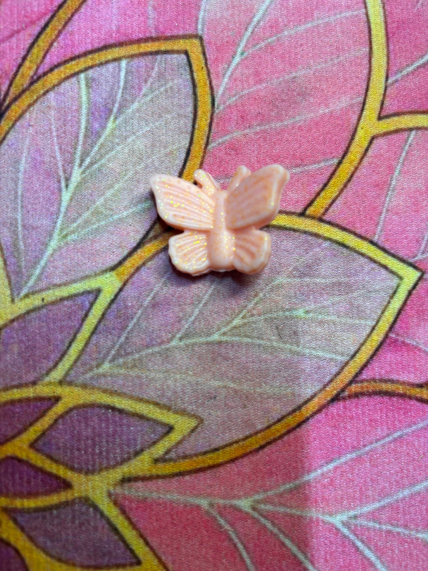 Papillon corail rose pailletée