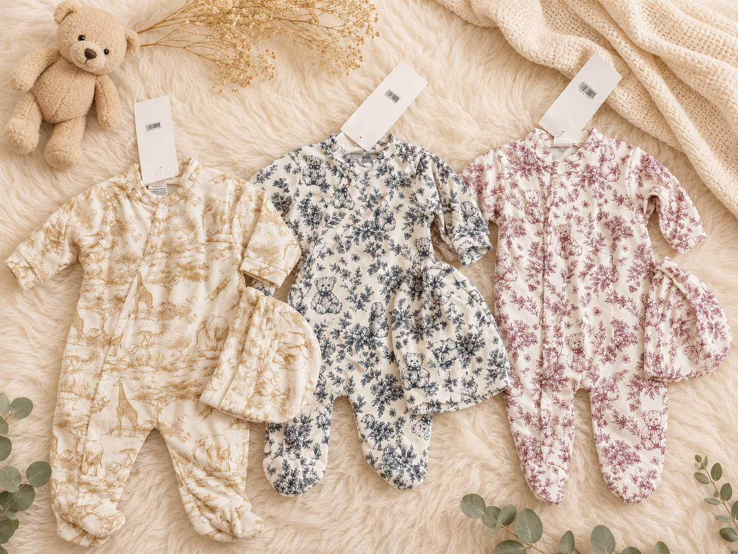 Pyjamas oursons et savane en coton( léger )