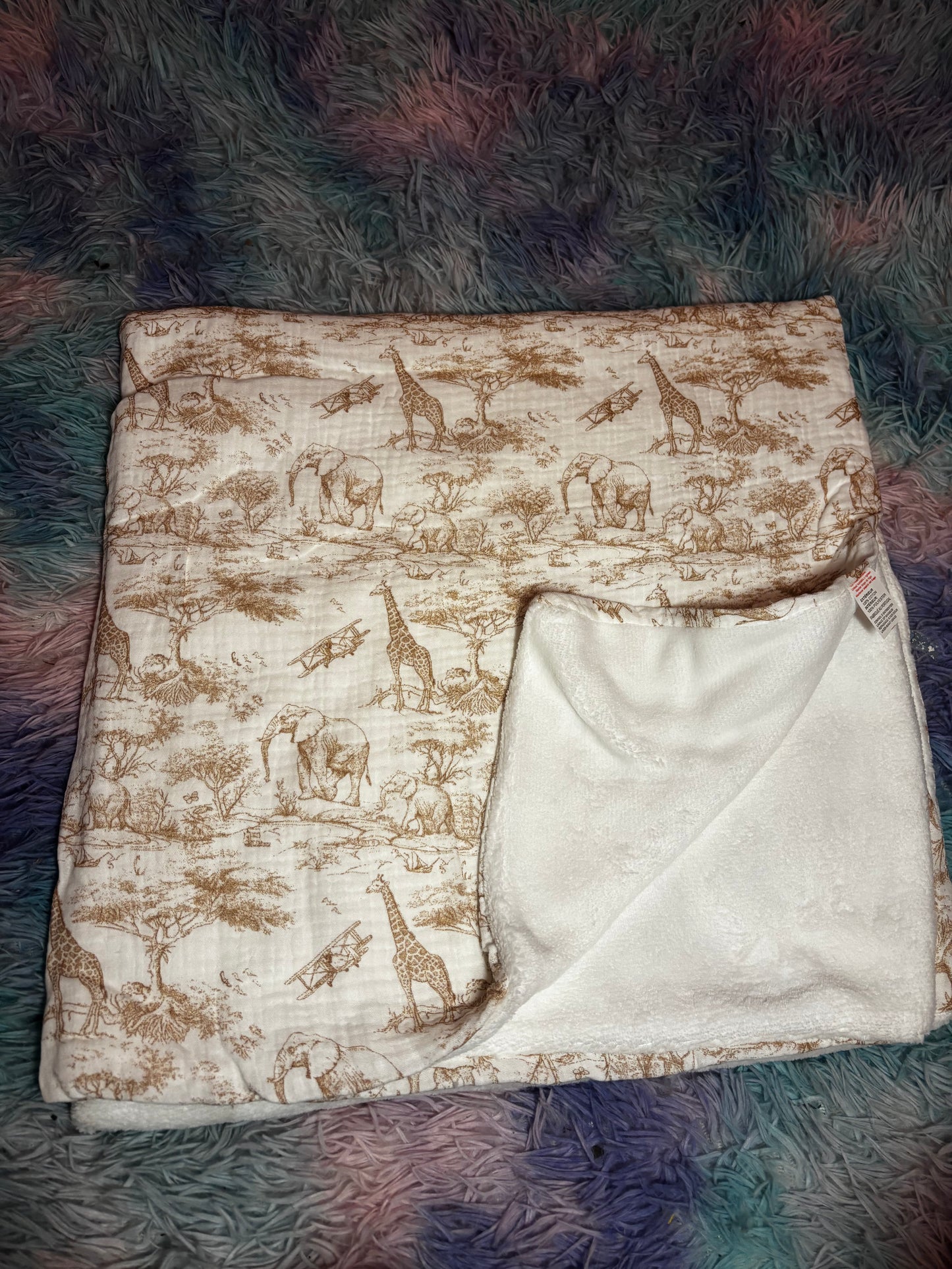 Couverture Savane beige polaire