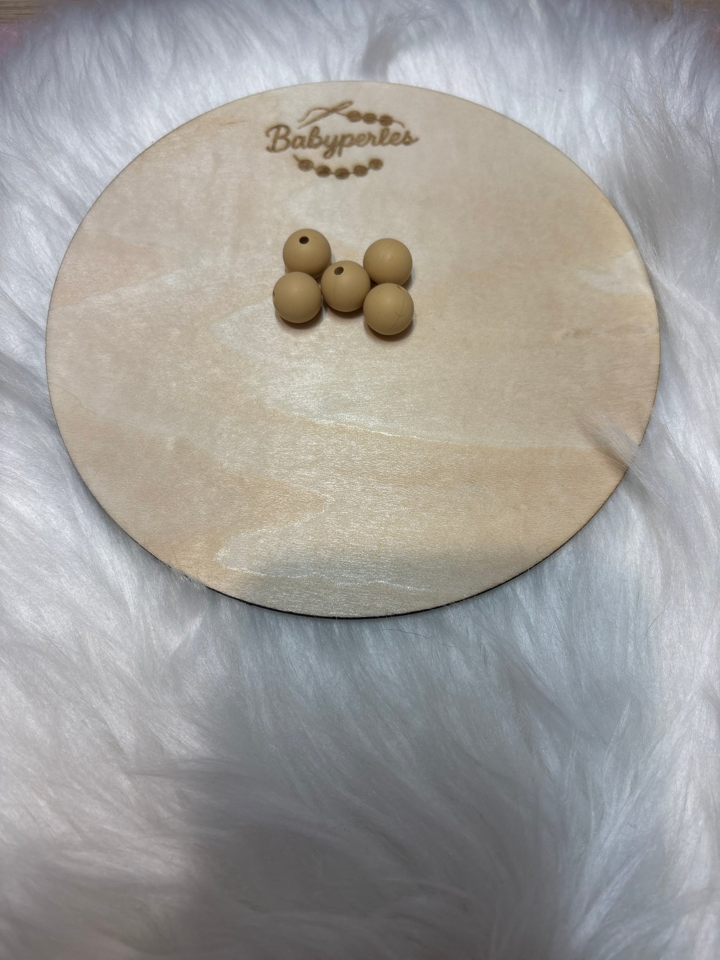 Perle ronde 12 mm beige naturel