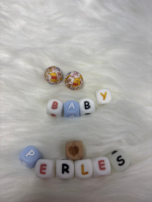 Perles Winnie l’ourson   15 mm
