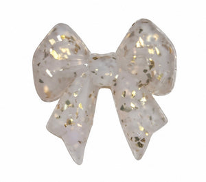 Noeud de papillon beige / or pailletée