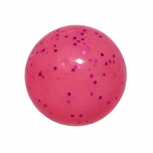 Perle glossy rouge pailletée 