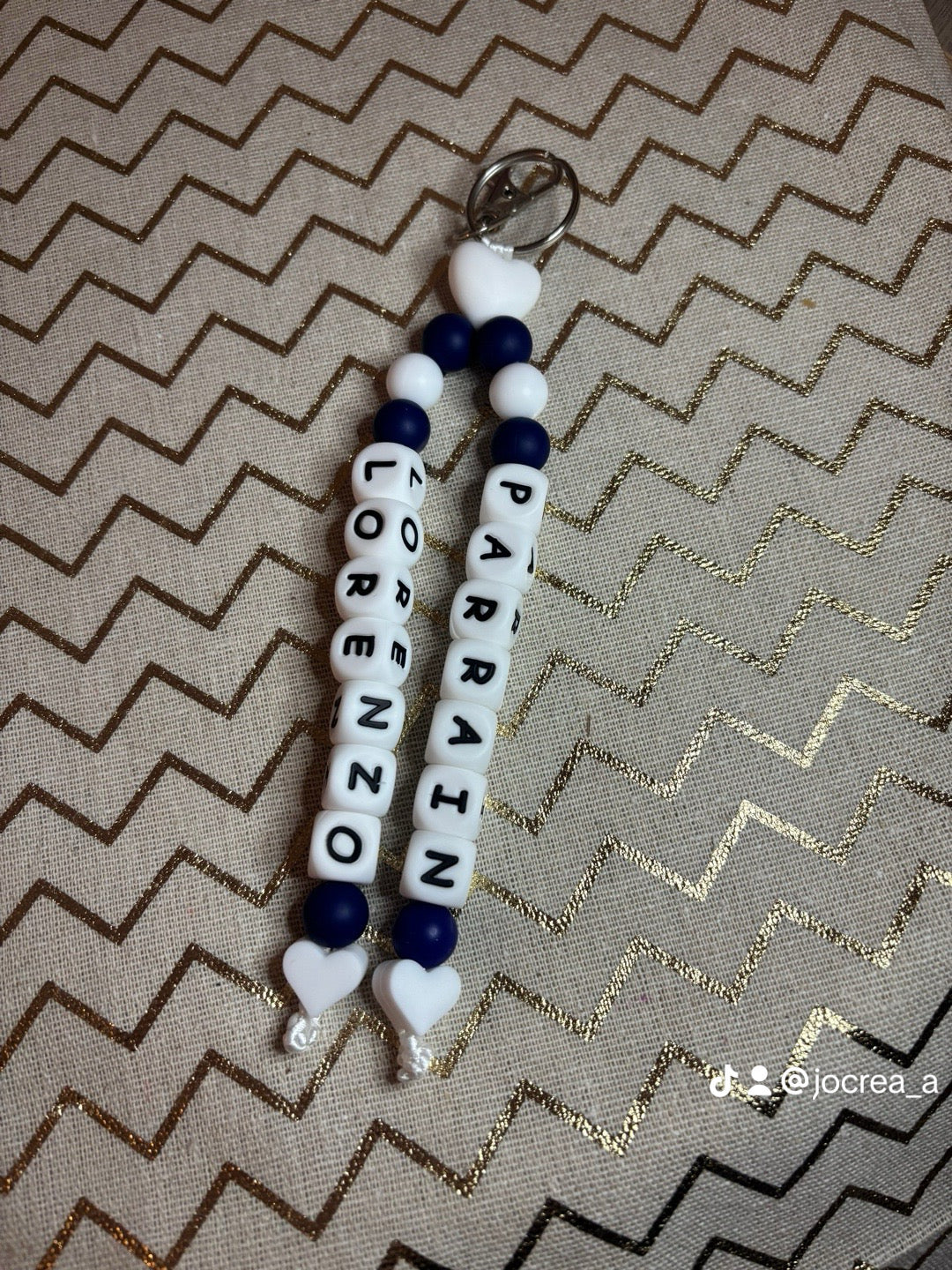 Porte clés 2 prénoms