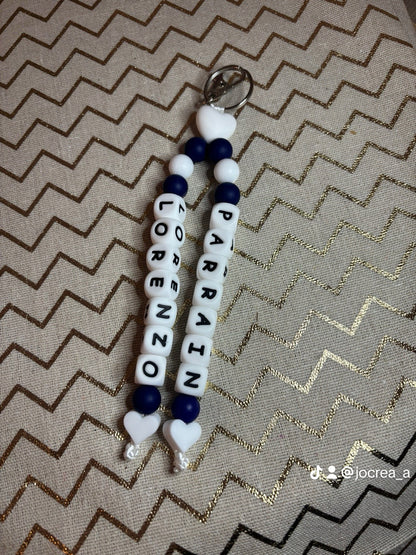 Porte clés 2 prénoms