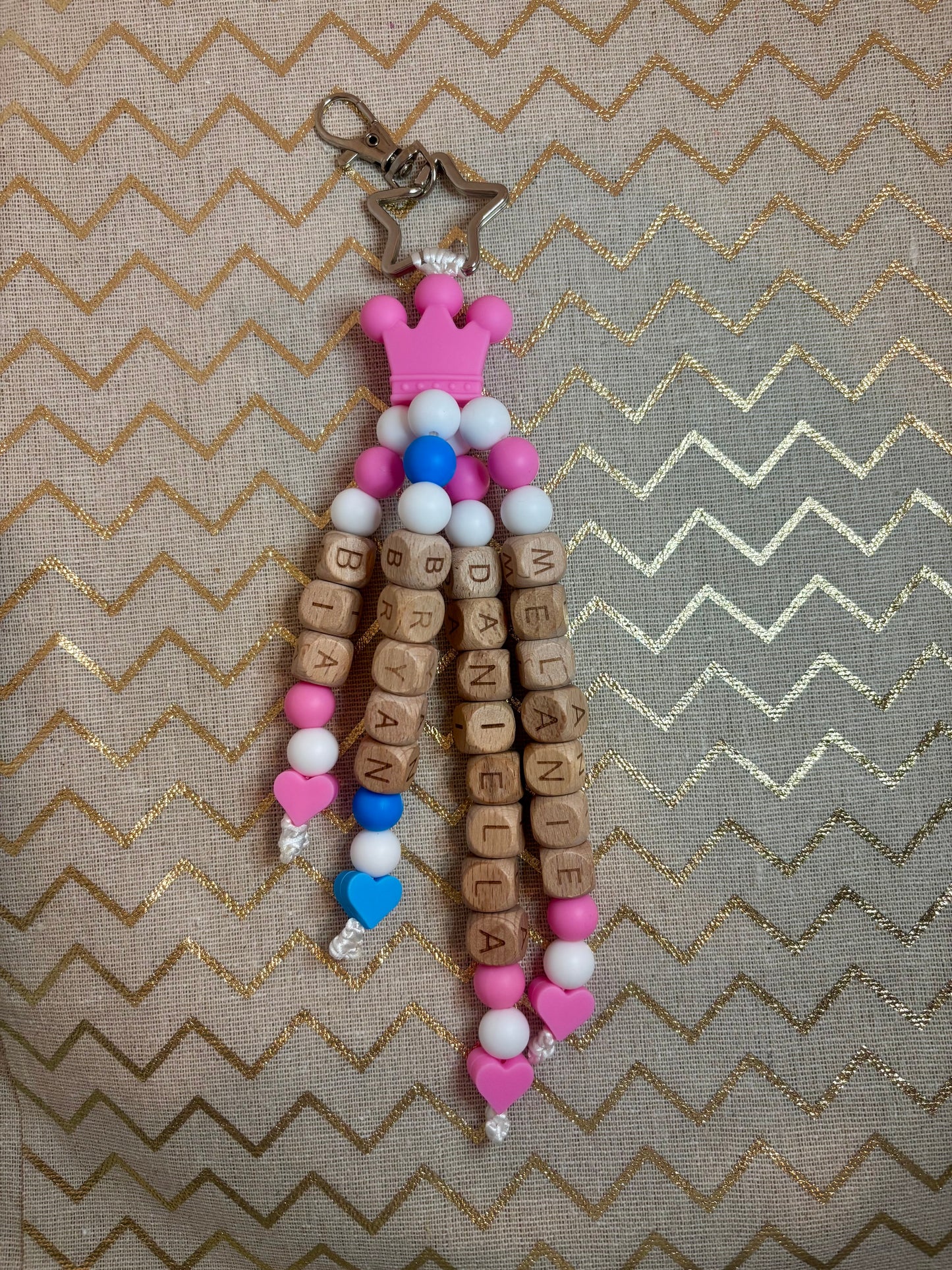 Porte clés 4 prénoms