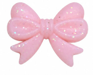 Noeud de papillon corail rose pailletée