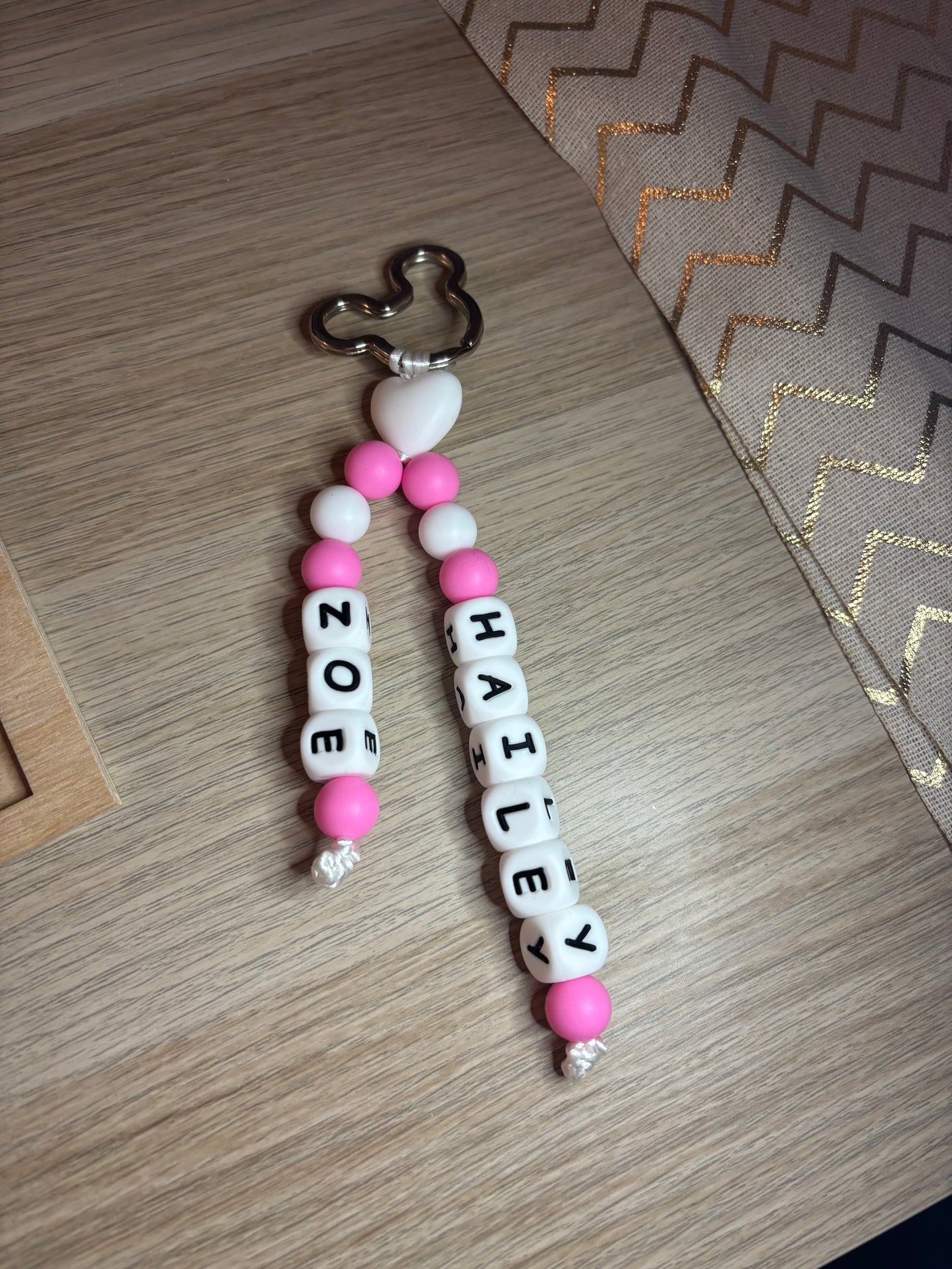 Porte clés 2 prénoms