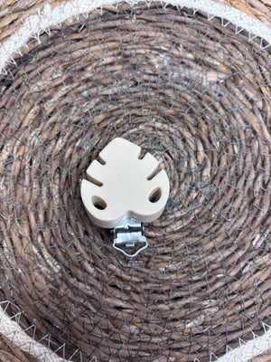 Clip feuille beige