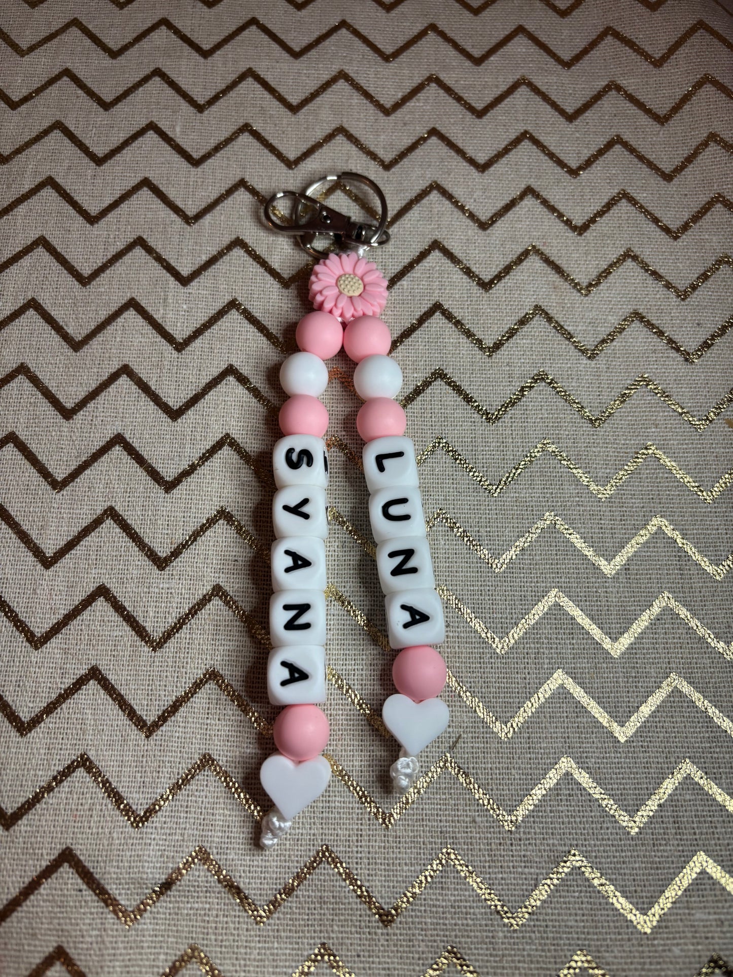 Porte clés 2 prénoms