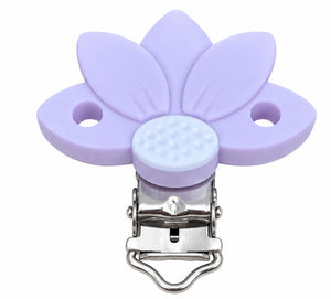 Clip fleur de lys mauve