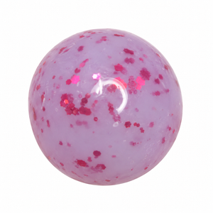 Perle glossy rose / rouge pailletée 