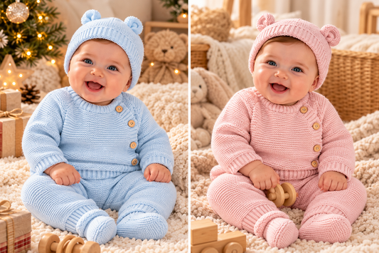 Ensemble laine 4 pièces avec oreilles