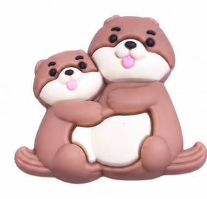 Maman bébé marron