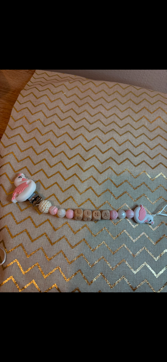 Attache tétine Cygne