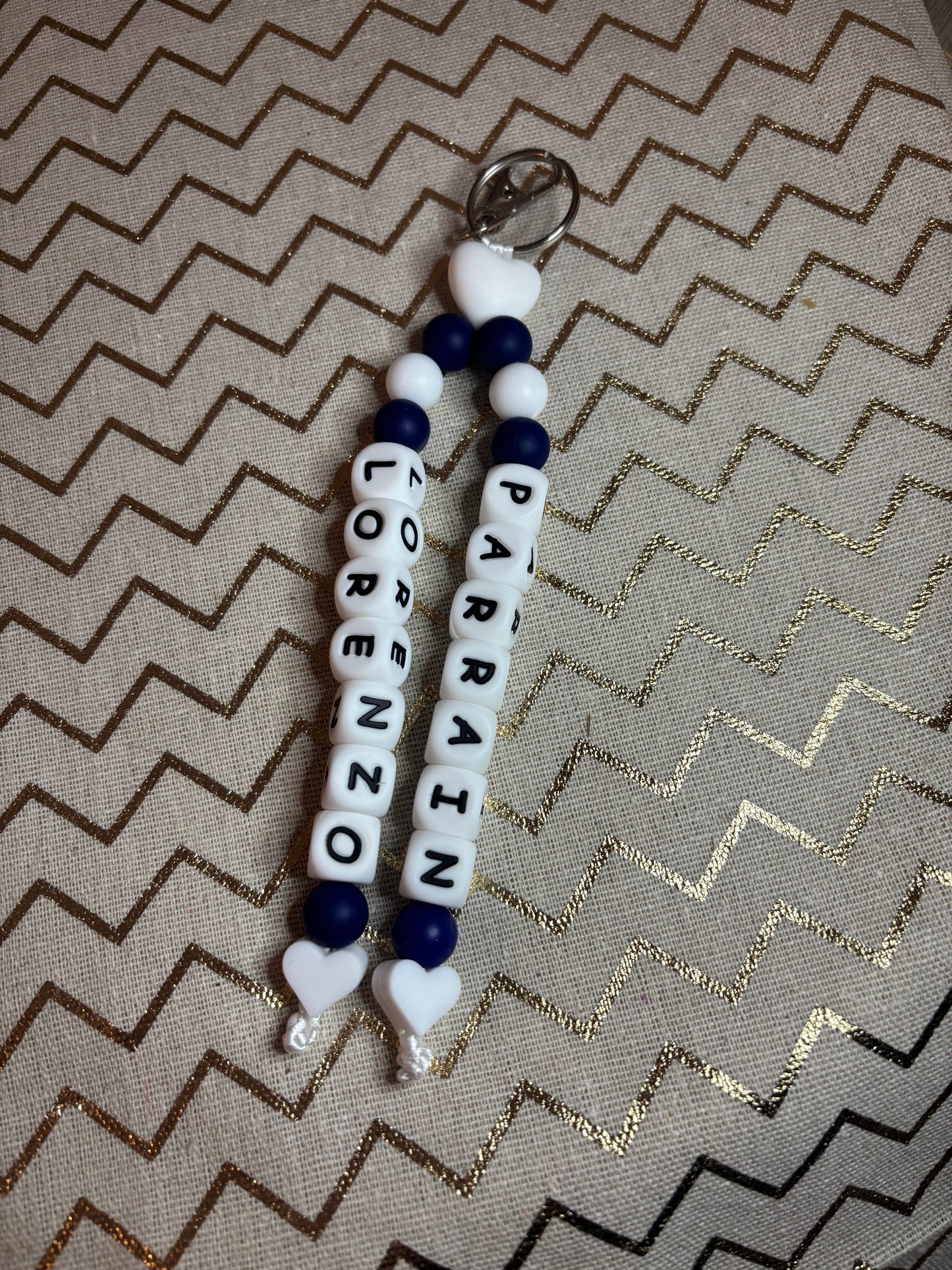 Porte clés 2 prénoms