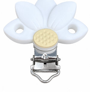 Clip fleur de lys blanc