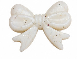 Noeud de papillon beige pailletée
