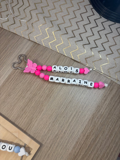 Porte clés 2 prénoms