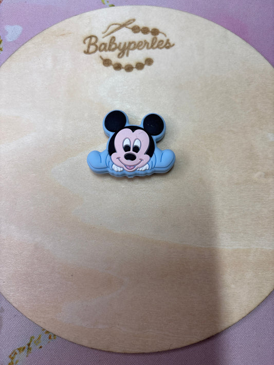 Perle Mickey bleu clair