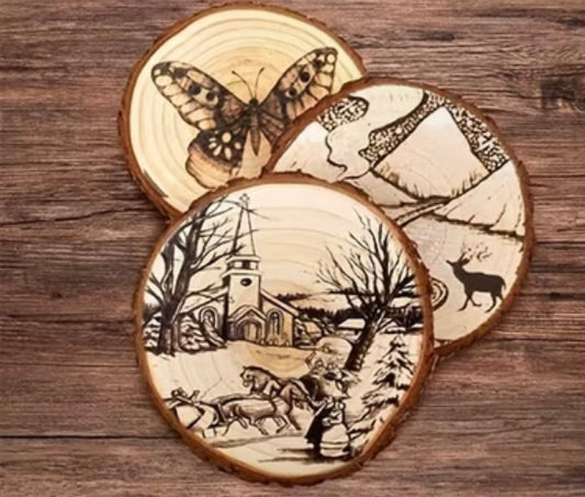 Rondelle en bois 7-8 cm à personnaliser