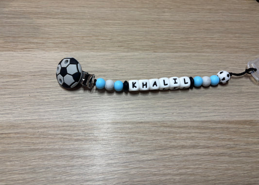 Attache tétine ballon de foot