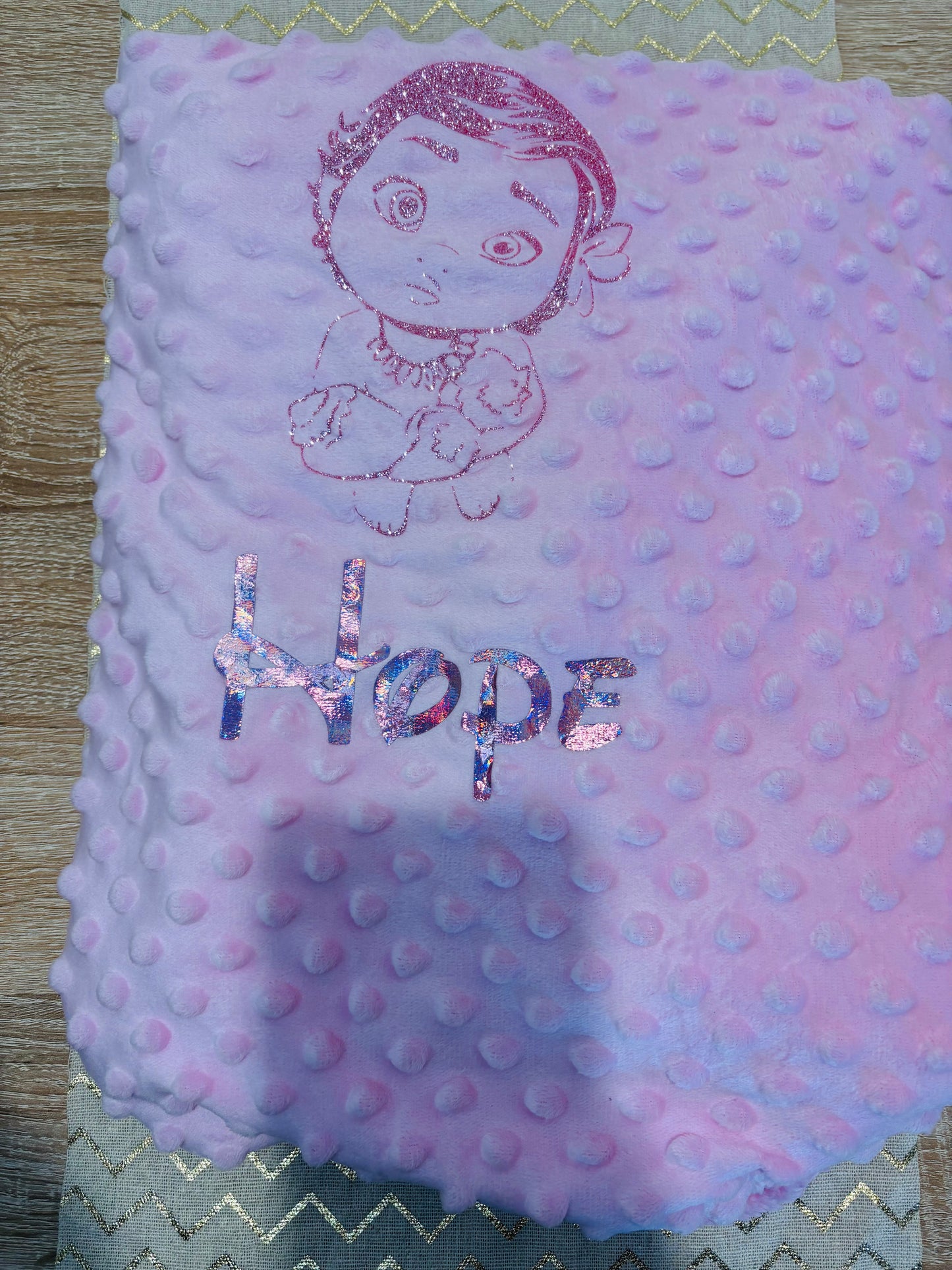 Couverture bébé minky personnalisée