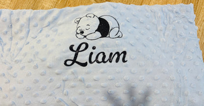 Couverture bébé minky personnalisée