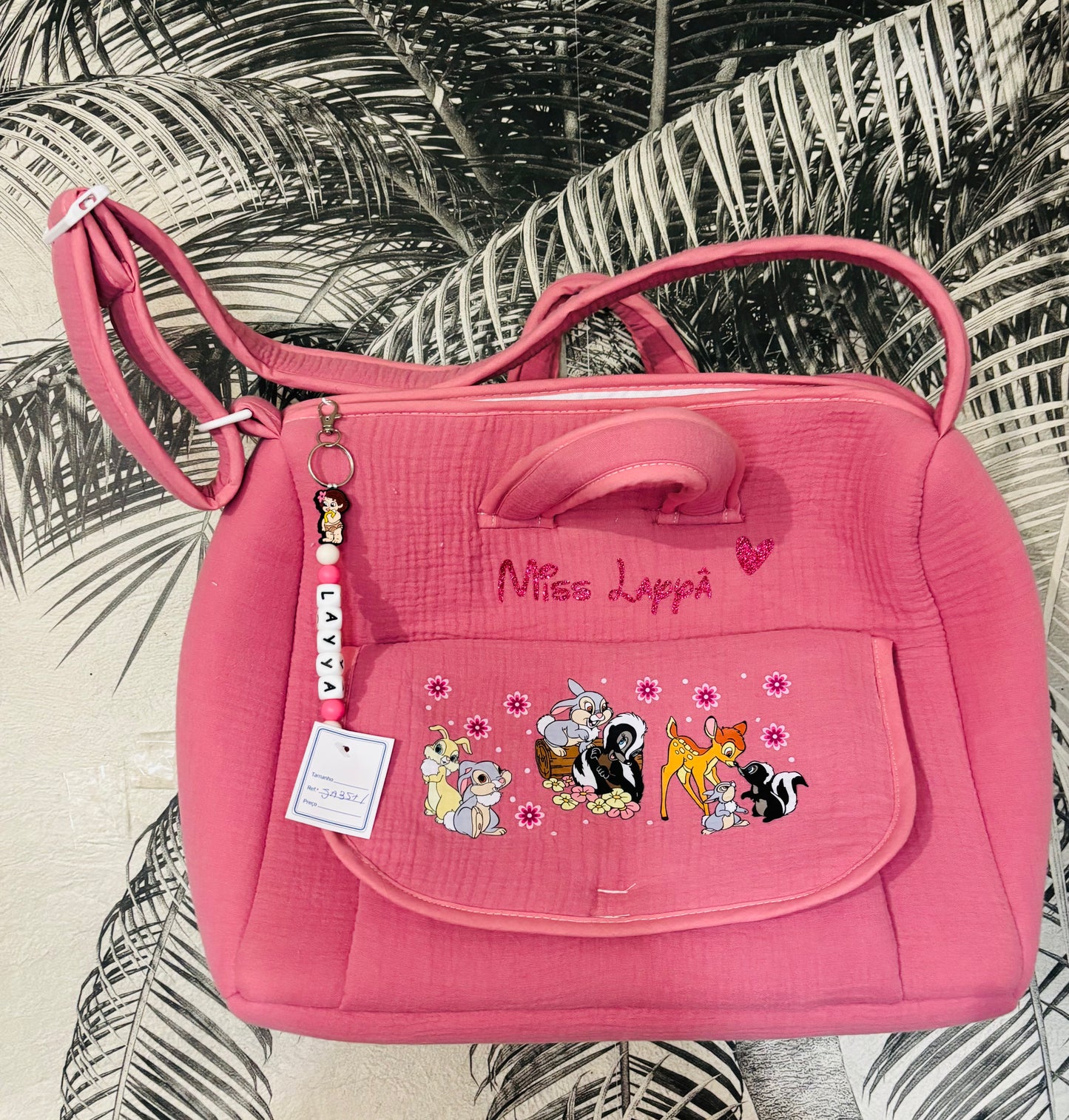 Sac à langer en gaz de coton couleur beige