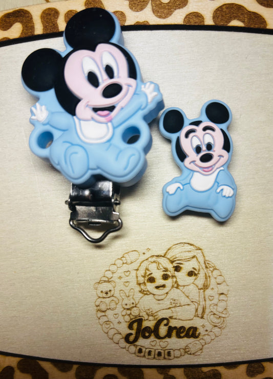 Mickey baby bleu pastel