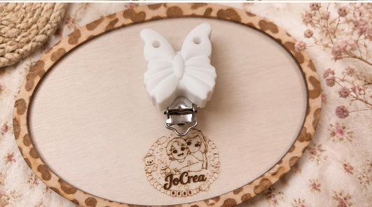 Clip papillon blanc