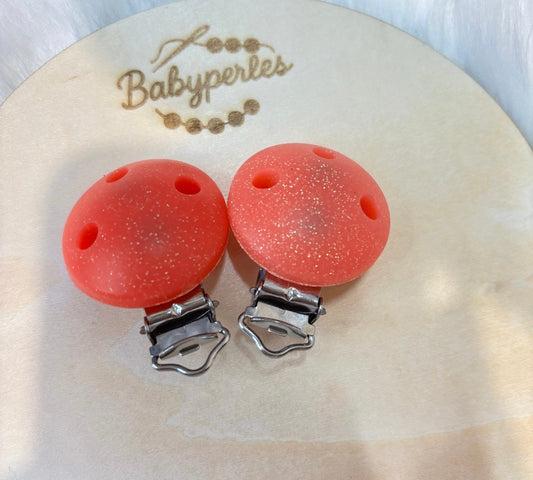 Clip corail bouge pailletée