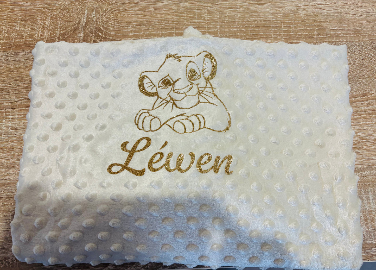 Couverture bébé minky personnalisée