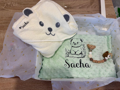 Couverture bébé minky personnalisée