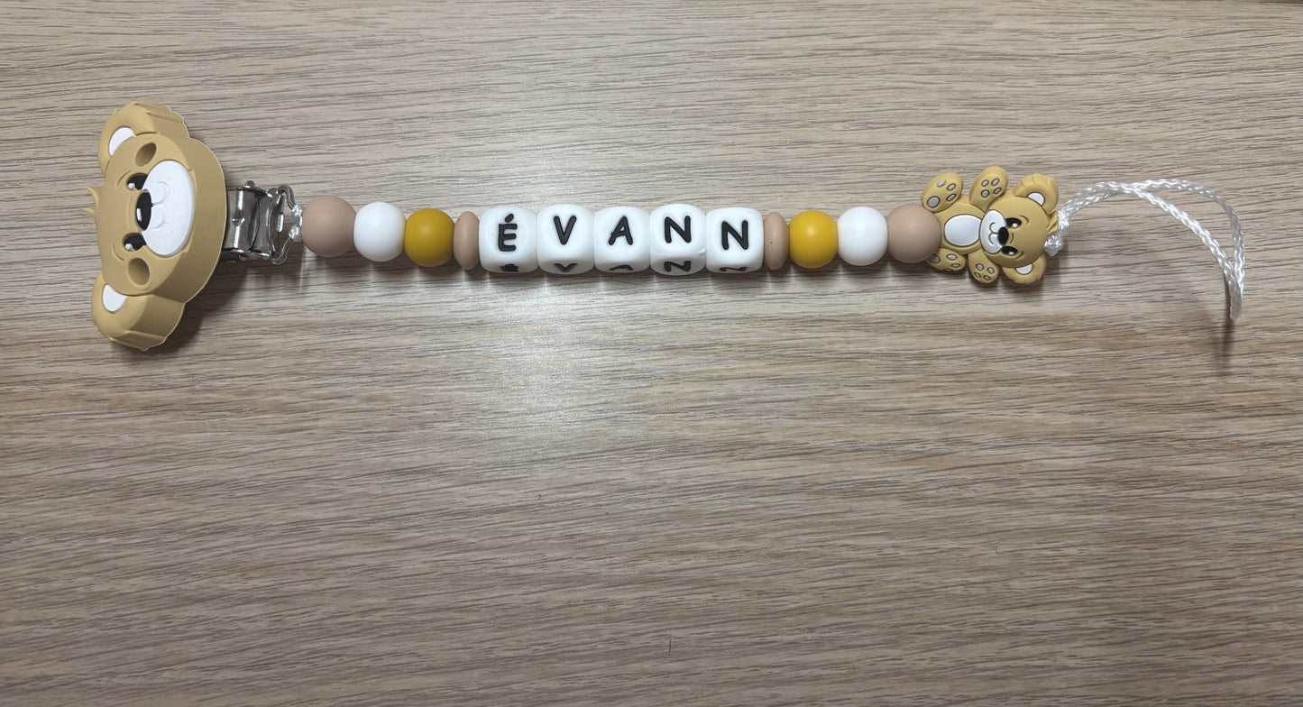 Attache tétine Autres Ourson