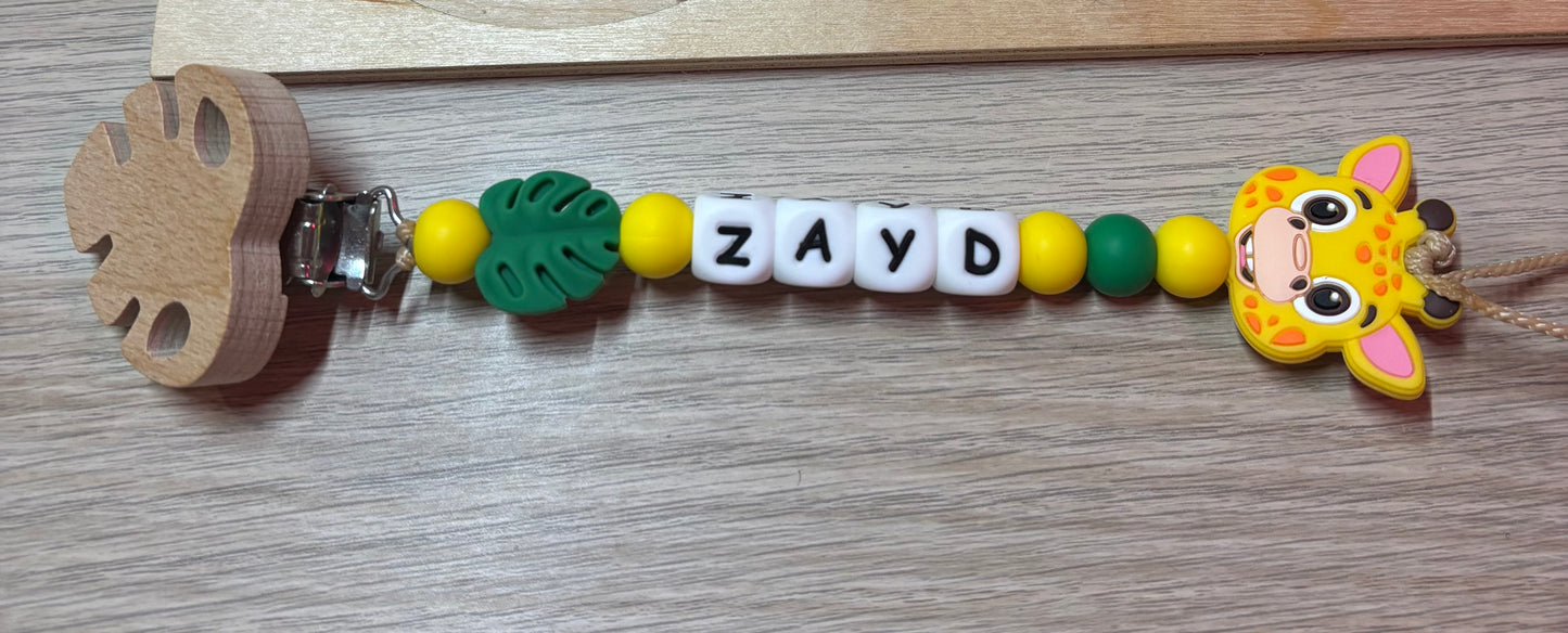 Attache tétine Girafe