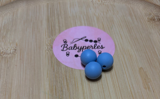 Perle 12 mm bleu