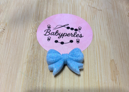 Noeuds de papillon pailletée bleu