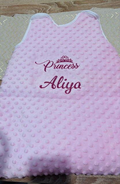 Gigoteuse matière minky à personnaliser